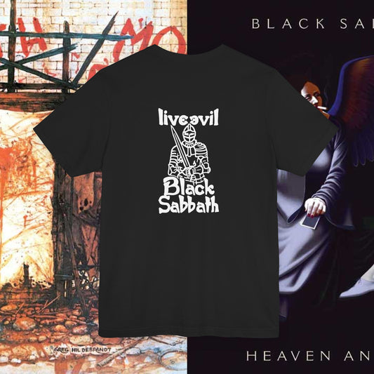 Sabbath Live Evil double sided heavy metal shirt